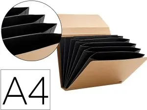 CLASSEUR-TRIEUR MULTO KRAFT CARTON 7 COMPARTIMENTS A4 FERMETURE ELASTIQUE
