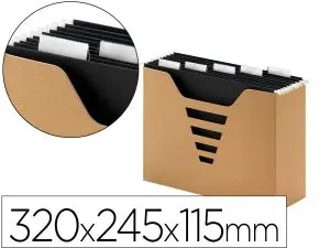 BOITE DOSSIERS SUSPENDUS MULTO KRAFT CARTON LOT DE 3   320X245X115MM