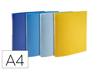 CLASSEUR EXACOMPTA BEE BLUE 4 ANNEAUX 15MM A4 PP DOS 20MM   COLORIS ASSORTIS