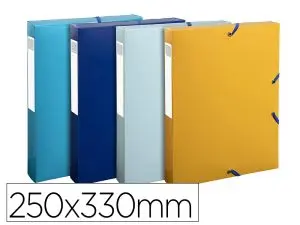 BOITE CLASSEMENT EXACOMPTA BEE BLUE PP 7/10E 250X330MM DOS 40MM COLORIS ASSORTIS