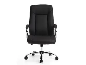 FAUTEUIL DE DIRECTION Q-CONNECT VERONA SIMILI CUIR BASE ACIER CHROME HAUTEUR MAX 1210MM LARGEUR 650MM PROF 730MM NOIR