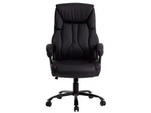 FAUTEUIL DE DIRECTION Q-CONNECT BOLZANO SIMILI CUIR BASE ACIER HAUTEUR MAX 1260MM LARGEUR 650MM PROF 730MM COLORIS NOIR