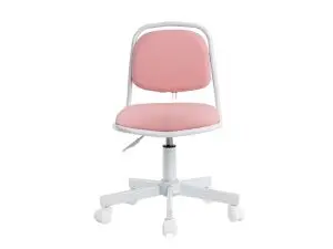 SIEGE ENFANT Q-CONNECT BARI RECOUVERT TISSU BASE METAL    SANS ACCOUDOIRS HAUTEUR 795MM LARGEUR 390MM PROF 350MM ROSE