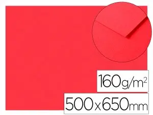 PAPIER DESSIN CLAIREFONTAINE A GRAIN 160G 1 SURFACE        GRAINEE 1 LISSE 50X65CM       PAQUET 25F COLORIS COQUELICOT