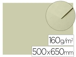 PAPIER DESSIN CLAIREFONTAINE A GRAIN 160G 1 SURFACE GRAINEE 1 LISSE 50X65CM PAQUET 25F COLORIS VERT