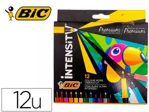 12 FEUTRES BIC CORPS NOIR GRIP CAOUTCHOUC CAPUCHON      VENTILE COULEUR DE L'ENCRE