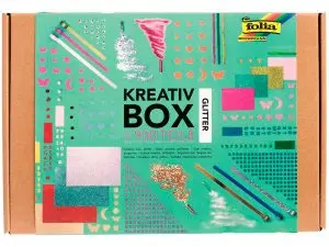 BOITE CREATIVE GLITTER MAX FOLIA YEUX MOBILES CARTONS    MOUSSES STICKERS MOSAIQUES    RUBANS PLUS DE 900 PIECES