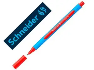 STYLO-BILLE SCHNEIDER SLIDER EDGE POINTE MOYENNE COLORIS   ROUGE