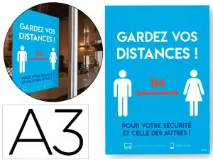AFFICHES ADHESIVES AVERY AMOVIBLES DISTANCE A3