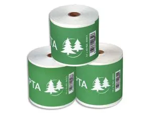 BOBINE THERMIQUE EXACOMPTA TICKETS DE CAISSE 2 PLIS CHIMIQUEAUTOCOPIANT 57G 76X70MM MANDRIN 12MM 25M LOT 10 UNITES