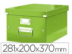 BOÎTE ARCHIVES ESSELTE CLICK&STORE WOW POLYPROPYLÈNE LAMINÉ 281X200X370MM FORMAT MEDIUM POIGNÉE TRANSPORT COLORIS MENTHE