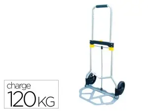 DIABLE VISO ALUMINIUM PLIANT TELESCOPIQUE 1070X490X490MM PELLE ACIER ROUES CAOUTCHOUC CHARGE MAXIMALE 120KG