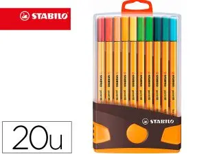 STYLO-FEUTRE STABILO POINT 88 COLOR PARADE POINTE FINE      0,4MM COLORIS ASSORTIS PACK   DE 20
