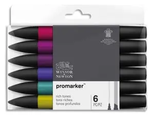 SET DE 6 PROMARKER WINSOR & NEWTON TON RICHES