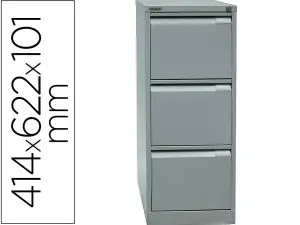 CLASSEUR EOL 3 TIROIRS POUR DOSSIER SUSPENDU 414X622X101MM COLORIS GRIS ANTRACITHE