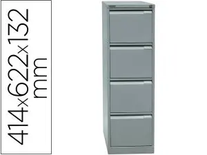 CLASSEUR EOL 4 TIROIRS POUR DOSSIER SUSPENDU 414X622X132MM COLORIS GRIS ANTRACITHE