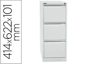 CLASSEUR EOL 3 TIROIRS POUR DOSSIER SUSPENDU 414X622X101MM COLORIS GRIS