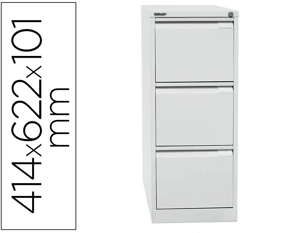 CLASSEUR EOL 3 TIROIRS POUR DOSSIER SUSPENDU 414X622X101MM COLORIS GRIS