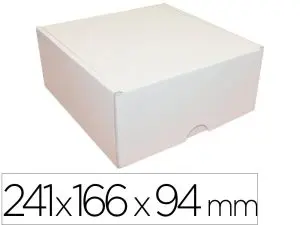 BOITE EXPEDITION CADEAU KRAFT BLANC INTERIEUR ET EXTERIEUR  241X166X94MM LOT DE 2 BOITES