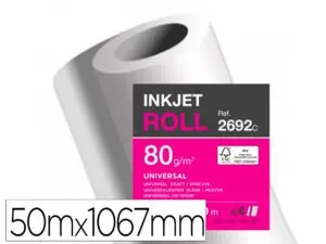 PAPIER CLAIREFONTAINE PLAN EXTRA BLANC LARGEUR           50MX1067MM 80G APPLICATION    JET D'ENCRE QUALITE PHOTO