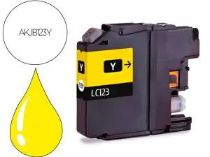 CARTOUCHE HYPERBURO JET ENCRE COMPATIBLE BROTHER LC123 YE