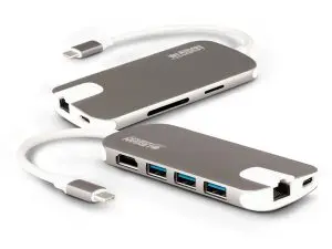STATION ACCUEIL MOBILE USB TYPE C 6 CONNEXIONS LECTEUR   CARTE MEMOIRES                SD-MSD-ADHC-SDXC PORT