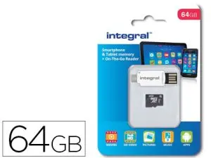 CARTE MICRO INTÉGRAL SDXC CAPACITÉ 64GB LECTEUR CARTES OTG VITESSE TRANSFERT 90MB/S SPÉCIALE SMARTPHONES TABLETTES