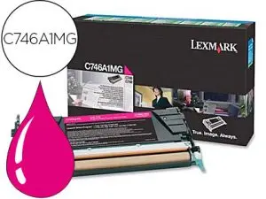 TONER LASER LEXMARK C746A1MG POUR C746/C748 COULEUR MAGENTA 7000P