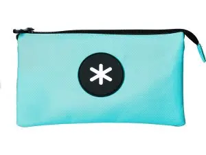 TROUSSE SCOLAIRE ANTARTIK PLATE 3 COMPARTIMENTS 220X30X120MM COLORIS BLEU GIVRE