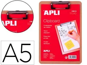 PORTE-BLOC  APLI EN BOIS FORMAT A5