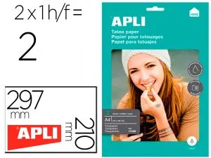 FEUILLES PAPIER APLI A4 PAPIER POUR TATOUAGE JET      D'ENCRE. PACK DE 2