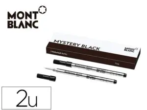 RECHARGE ROLLER CARPENTRAS TYPE MONT BLANC NOIR. BLISTER DE 2