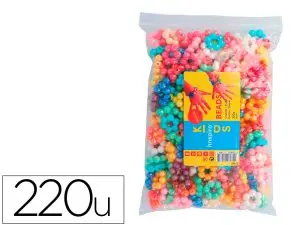 PERLE EN PLASTIQUE ANNEAUX MULTICOLORE IRISE             24 X 8MM SACHET DE 220U