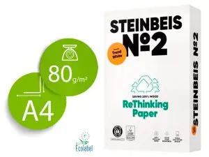 PAPIER STEINBEIS RECYCLE MULTIFONCTION N 2- 80 GR A4 BLANC