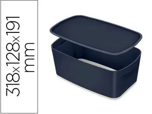 BOITE DE RANGEMENT LEITZ COSY MY BOX PETIT FORMAT AVEC      COUVERCLE  COLORIS GRIS