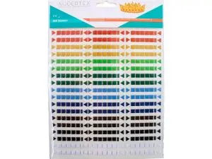 PACK DE 960 GOMMETTES SODERTEX 3D EPOXY FORMES      GEOMETRIQUES - 17 X 22 CM - 2 PLANCHES - COLORIS ASSORTIS