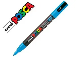 MARQUEUR POSCA CONIQUE POINTE FINE COLORIS BLEU CIEL