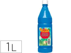 GOUACHE JOVI LIQUIDE BOUTEILLE 1000 ML. BLEU CYAN.