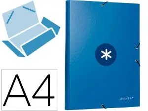 CHEMISE ANTARTIK CARTON REMBORDE A4+ 3 RABATS         ELASTIQUE COLORIS BLEU MARINE
