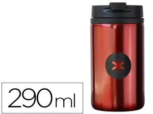 GOURDE ANTARTIK ACIER INOXYDABLE COUVERCLE          DISTRIBUTEUR SYSTEME DE       SECURITE 290 ML ROUGE