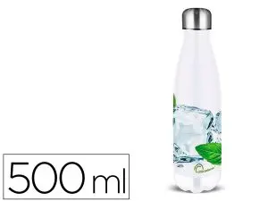 BOUTEILLE ISOTHERME 500ML "CITRON" EN ACIER INOXIDABLE CHAUD 12H /FROID 24H INCASSABLE