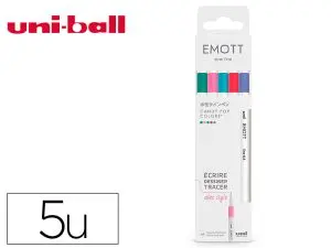 POCHETTE EMOTT 5 FEUTRES CANDY POP COLORS POINTE FINE  COLORIS ASSORTIS