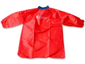 TABLIER DE PROTECTION LAVABLE POUR ENFANT DE 2   4 ANS      COULEUR ROUGE