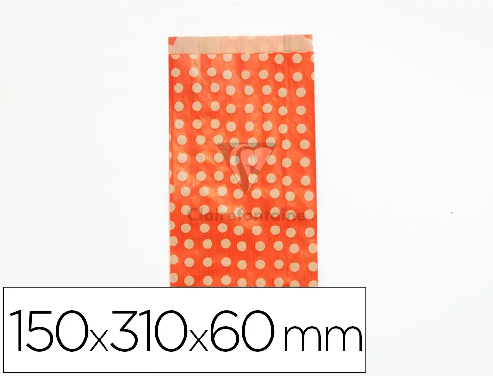 POCHETTES KRAFT FOND ROUGE 50G/M 15X31X6 CM SACHET DE 50 UN