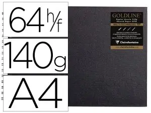 CARNET SPIRALE PAYSAGE GOLDLINE A4 PAPIER BLANC 21X29,7CM140GR 64F