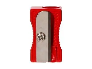 TAILLE-CRAYON LIDERPAPEL METALLIQUE 1 USAGE COLORIS    ROUGE