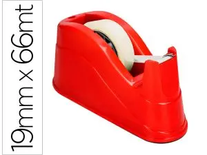 DEVIDOIR DE COMPTOIR DE RUBAN ADHESIF POUR ROULEAU DE 66M   220X100X70 MM COLORIS ROUGE