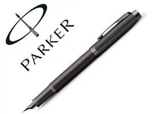 STYLO-PLUME PARKER IM MONOCHROME NOIR POINTE MOYENNE ENCRE BLEU ETUI CADEAU