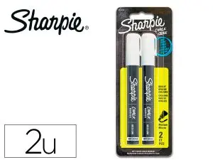 MARQUEURS CRAIE SHARPIE CHALK POINTE MEDIUM OGIVE BLISTER 2 COLORIS BLANC