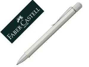 STYLO-BILLE FABER CASTELL HEXO ALUMINIUM ARGENT MAT
